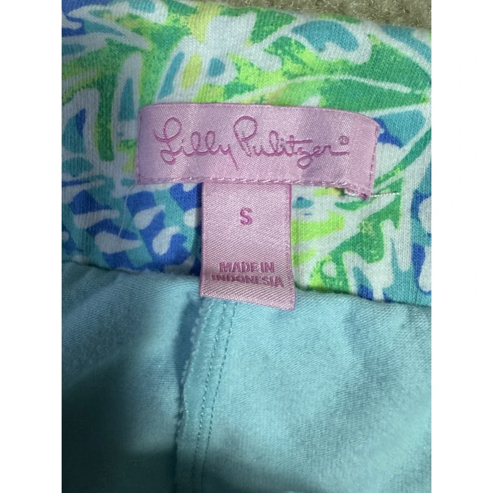 Lilly Pulitzer Blue Green Printed Skort - Picture 4 of 5